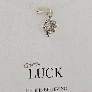 Footnotes Good Luck Charm Crystals Accent Leafs Charm Only